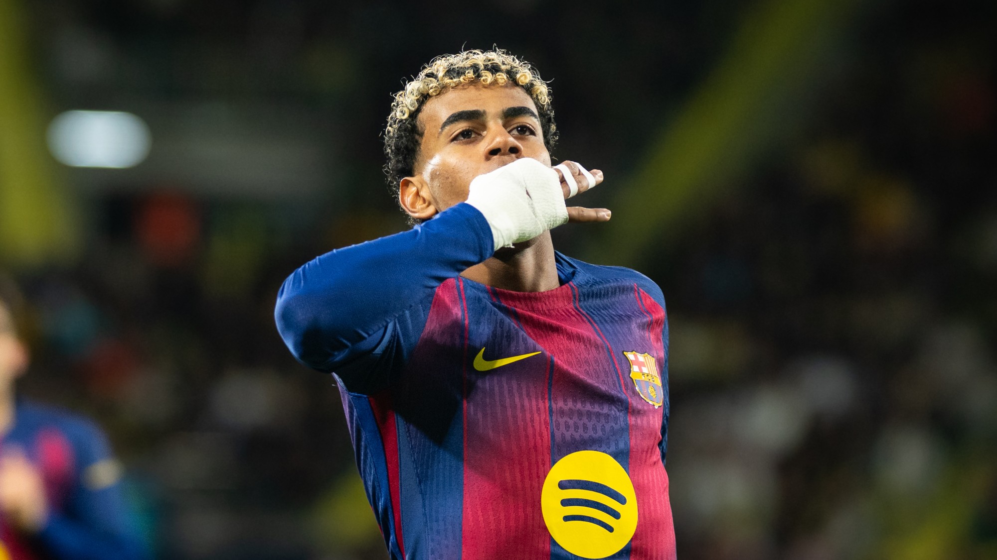 Lamine Yamal a Villarreal és a Barcelona bajnokiján 2025 decemberében.